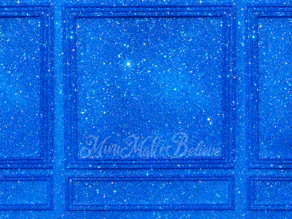 Kate Blue Sparkle Glitter Wall Backdrop Designed by Mini MakeBelieve - Kate Backdrop AU