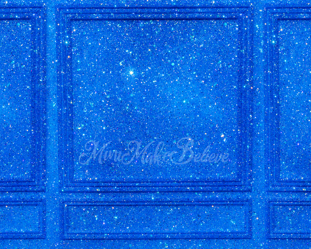 Kate Blue Sparkle Glitter Wall Backdrop Designed by Mini MakeBelieve - Kate Backdrop AU
