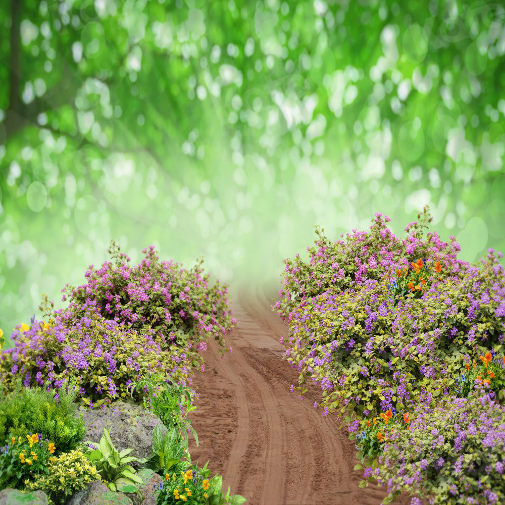 Kate Spring/Summer Backdrop Flower Path Bokeh for Photography - Kate Backdrop AU