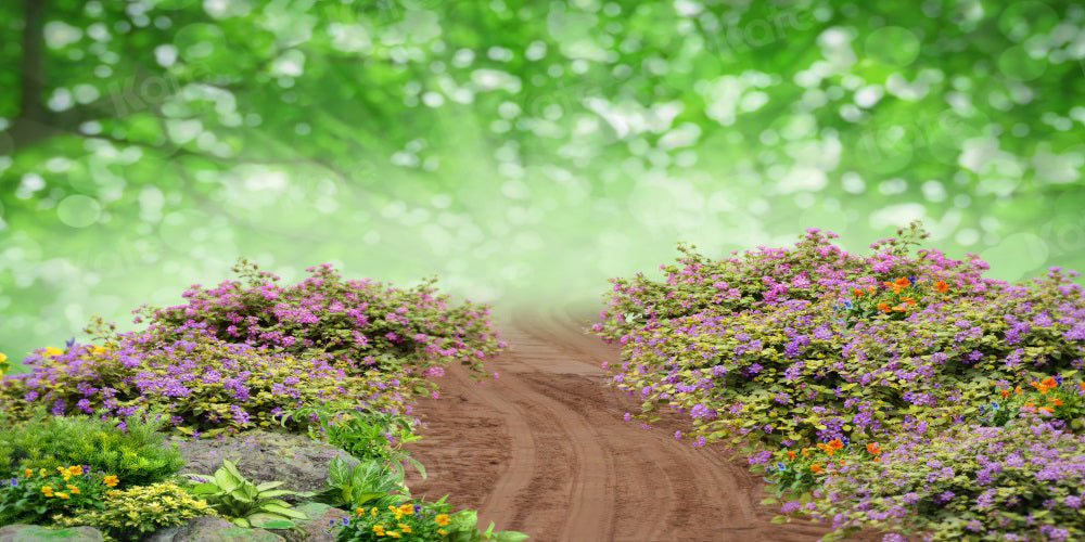Kate Spring/Summer Backdrop Flower Path Bokeh for Photography - Kate Backdrop AU
