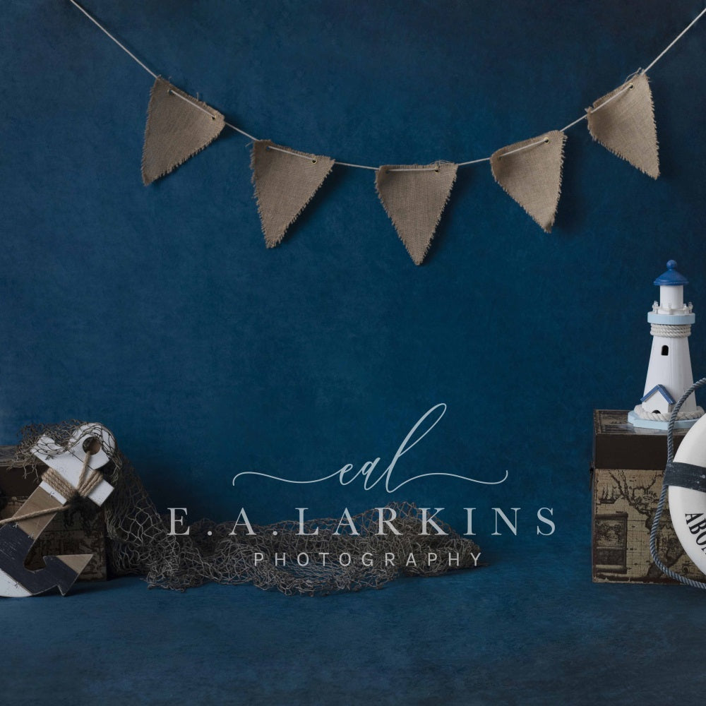 Kate Sail Away Backdrop Blue Cake Smash Designed By Erin Larkins - Kate Backdrop AU