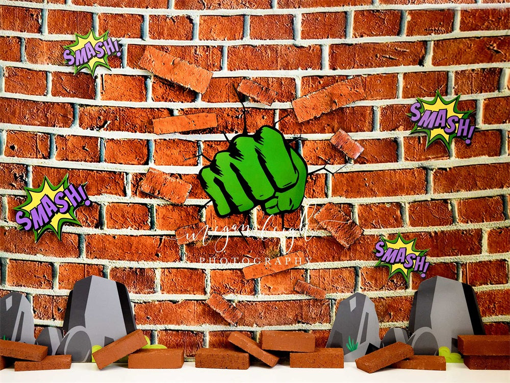 Kate Brick Smash Backdrop for Photography Designed by Megan Leigh Photography - Kate Backdrop AU