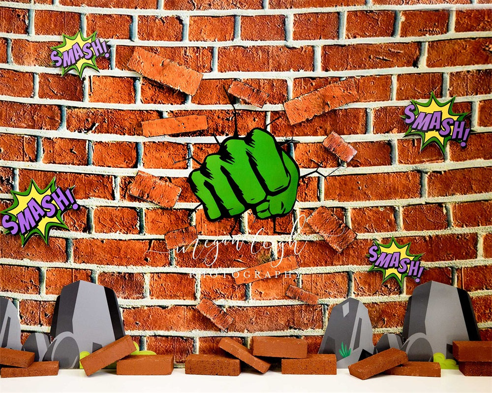 Kate Brick Smash Backdrop for Photography Designed by Megan Leigh Photography - Kate Backdrop AU