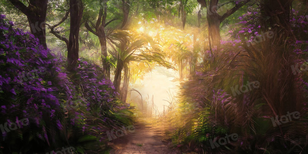 Kate Summer/Autumn Backdrop Forest Flower Road Light Designed by Uta Mueller Photography - Kate Backdrop AU