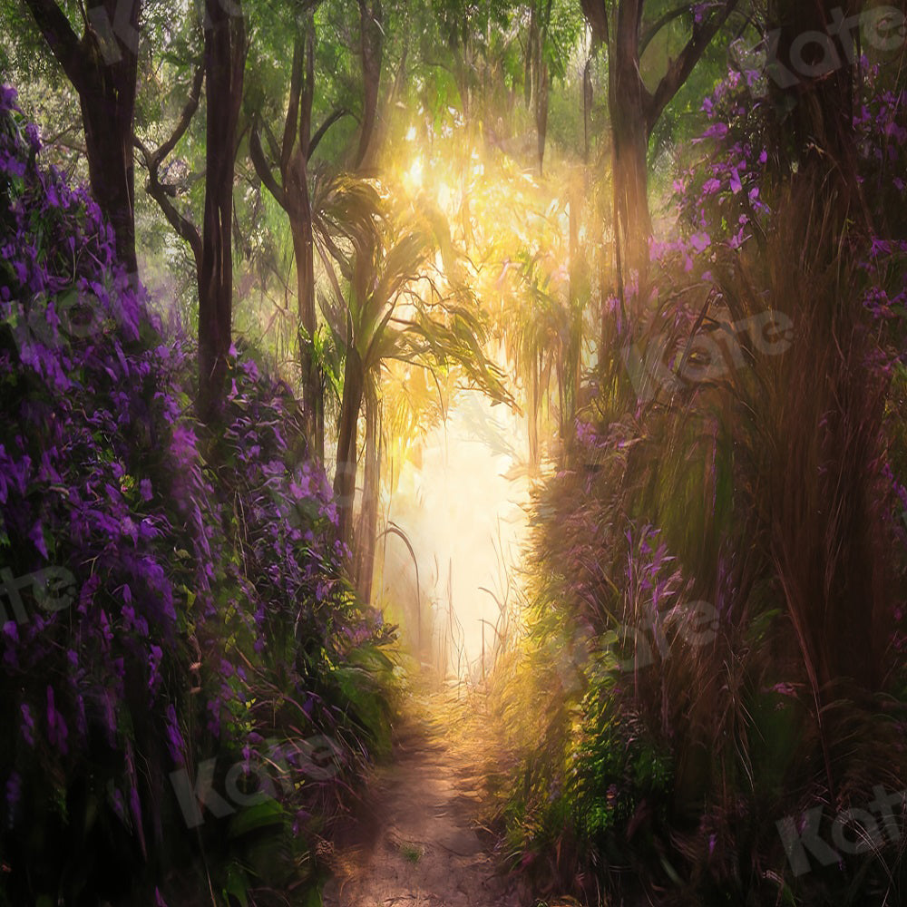 Kate Summer/Autumn Backdrop Forest Flower Road Light Designed by Uta Mueller Photography - Kate Backdrop AU