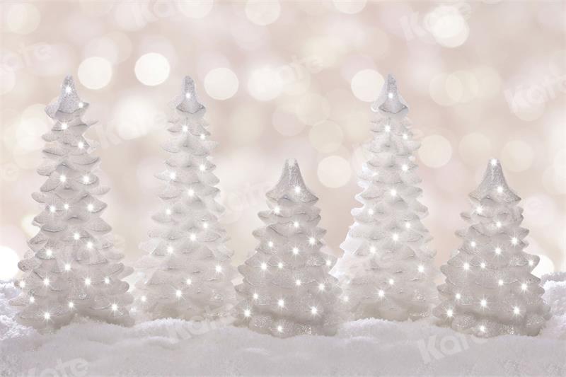 Kate Christmas Backdrop Tree Snow White World for Photography - Kate Backdrop AU