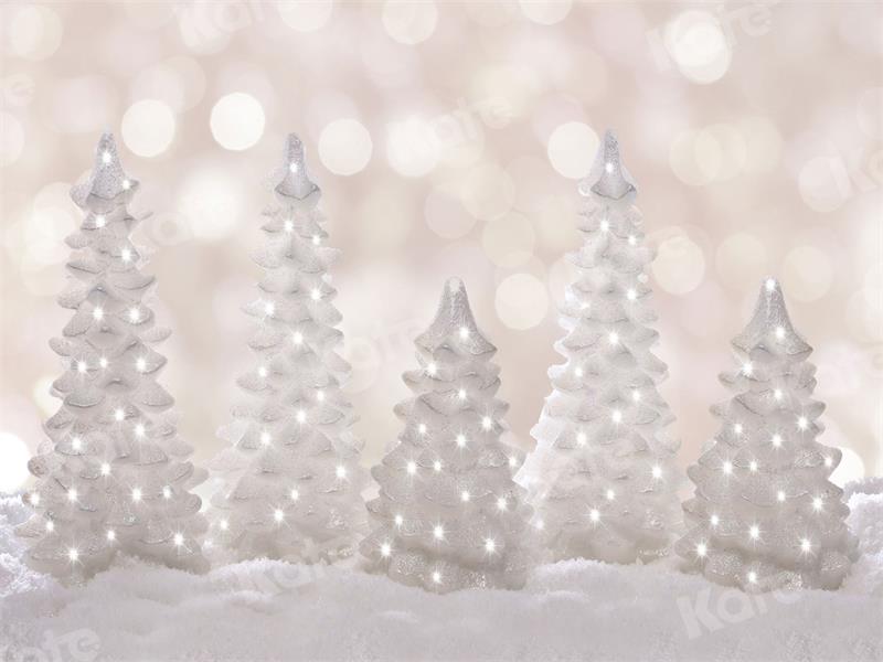 Kate Christmas Backdrop Tree Snow White World for Photography - Kate Backdrop AU