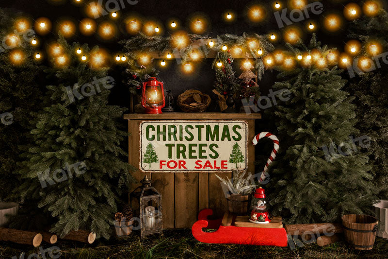 Kate Christmas Tree Backdrop Sale Small Lights Designed by Uta Mueller Photography - Kate Backdrop AU