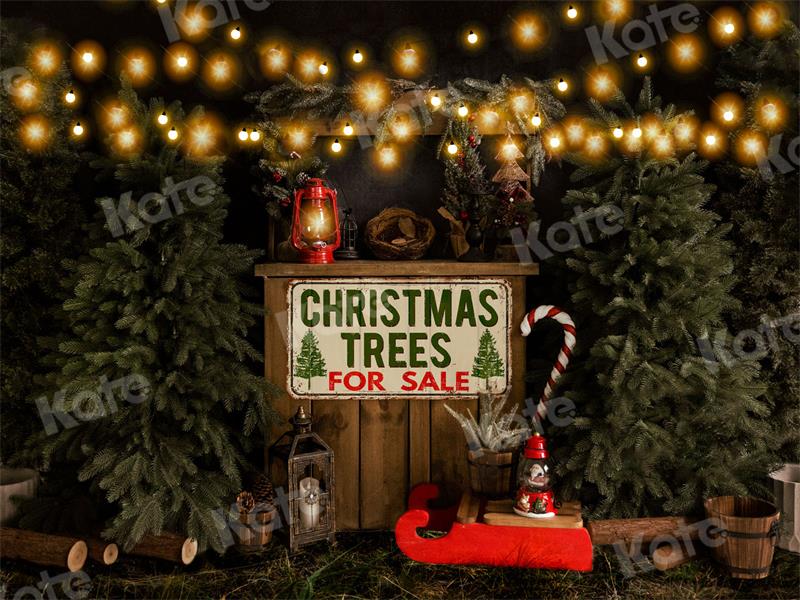 Kate Christmas Tree Backdrop Sale Small Lights Designed by Uta Mueller Photography - Kate Backdrop AU
