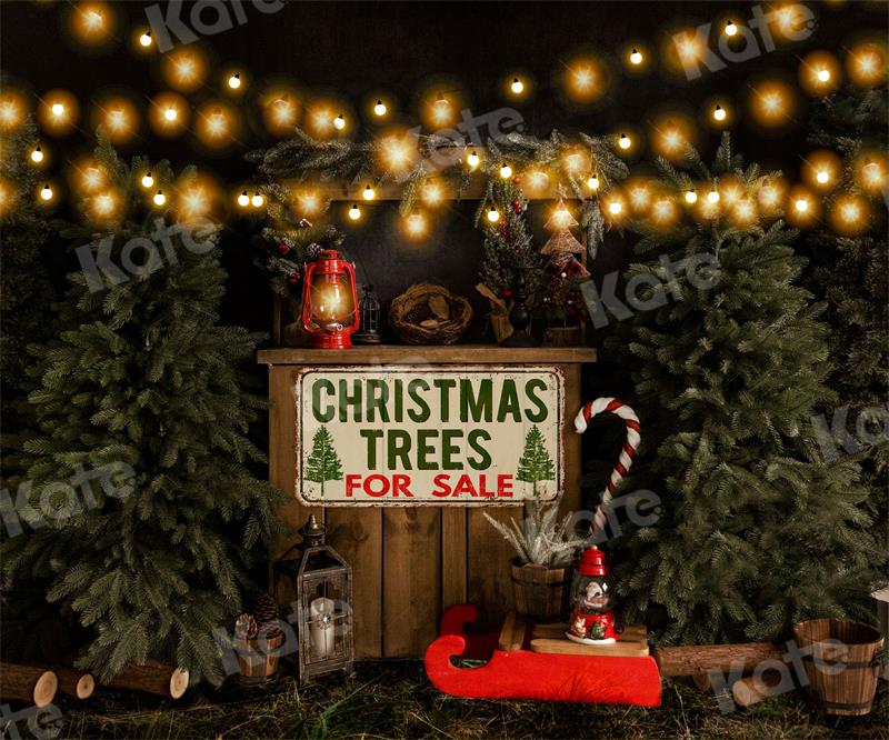 Kate Christmas Tree Backdrop Sale Small Lights Designed by Uta Mueller Photography - Kate Backdrop AU