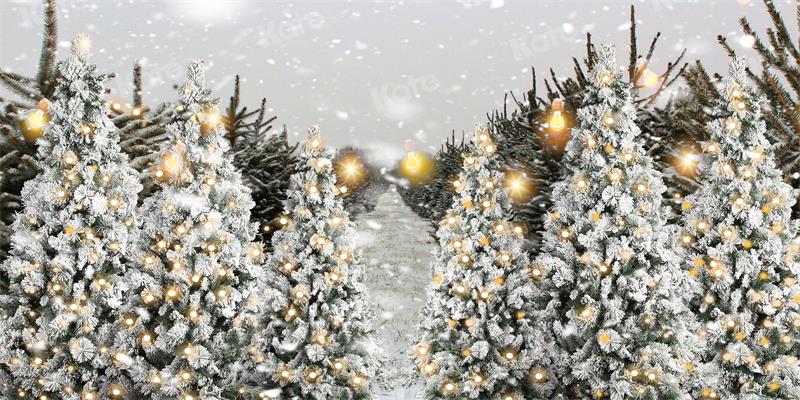 Kate Winter Snow Forest Backdrop for Photography - Kate Backdrop AU