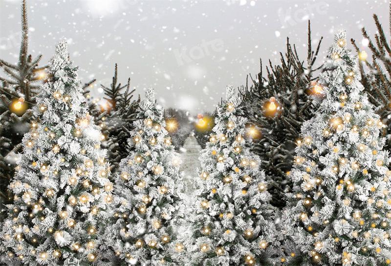 Kate Winter Snow Forest Backdrop for Photography - Kate Backdrop AU