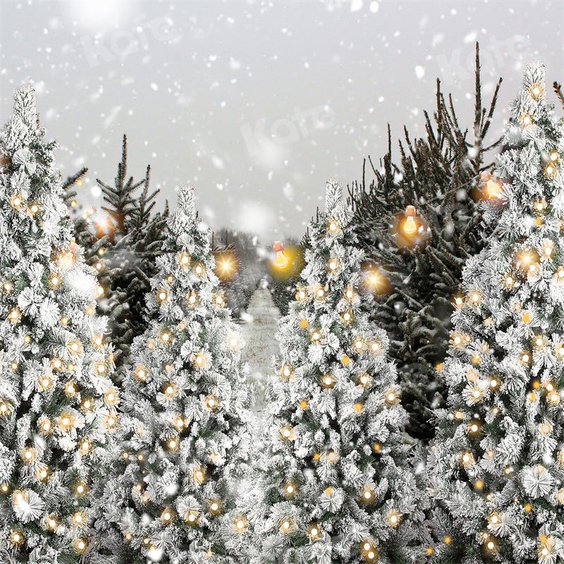 Kate Winter Snow Forest Backdrop for Photography - Kate Backdrop AU