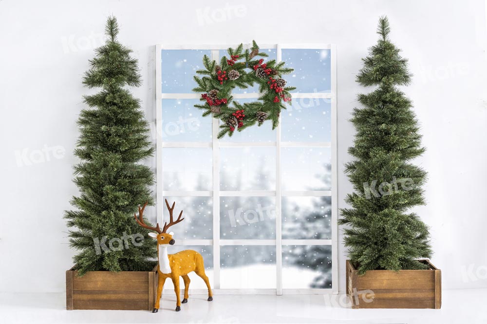 Kate Christmas Backdrop Tree Winter Designed by Emetselch - Kate Backdrop AU