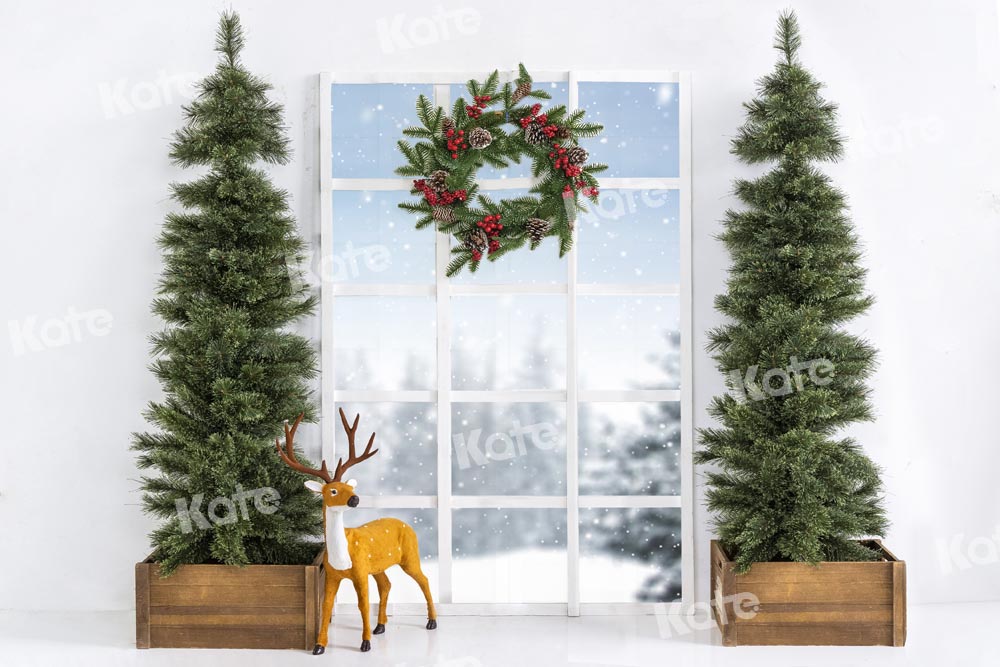 Kate Christmas Backdrop Tree Winter Designed by Emetselch - Kate Backdrop AU