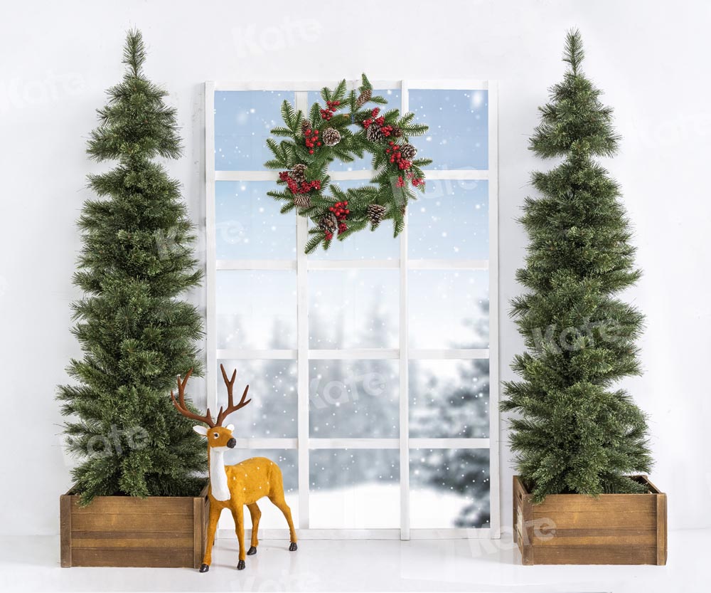 Kate Christmas Backdrop Tree Winter Designed by Emetselch - Kate Backdrop AU