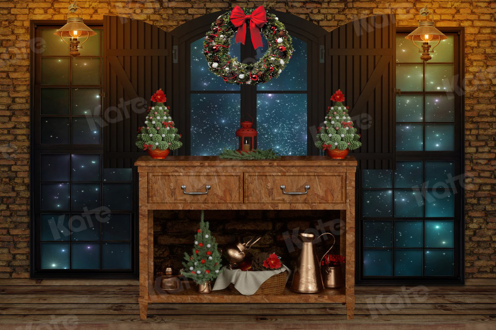 Kate Christmas Night Backdrop Starry Sky for Photography - Kate Backdrop AU