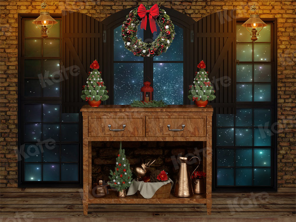 Kate Christmas Night Backdrop Starry Sky for Photography - Kate Backdrop AU