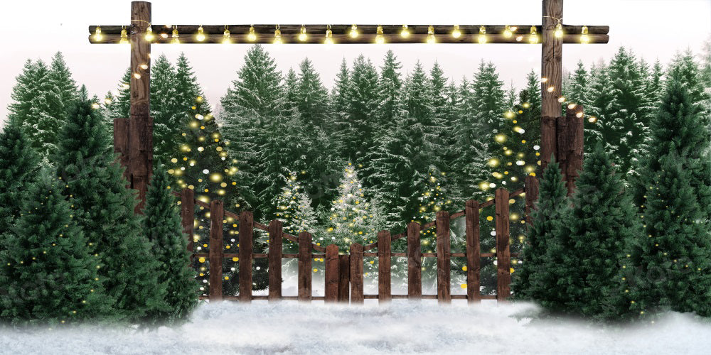Kate Winter Snow Forest Backdrop for Photography - Kate Backdrop AU