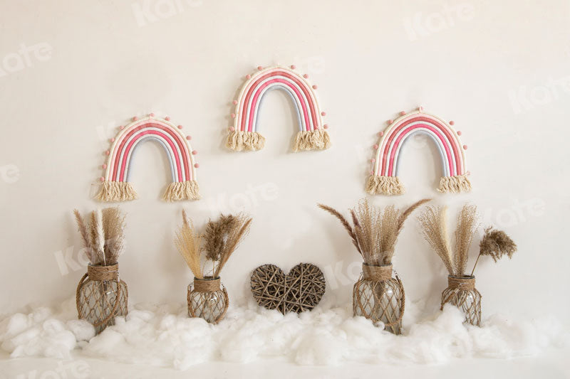 Kate Autumn Backdrop Boho Rainbow Birthday for Photography - Kate Backdrop AU