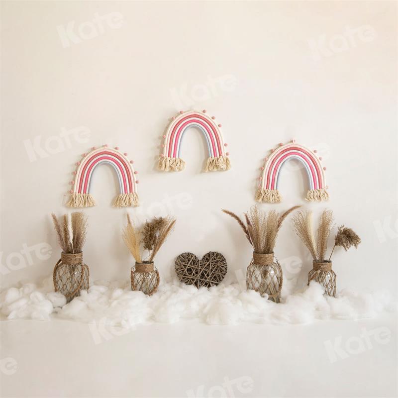 Kate Autumn Backdrop Boho Rainbow Birthday for Photography - Kate Backdrop AU