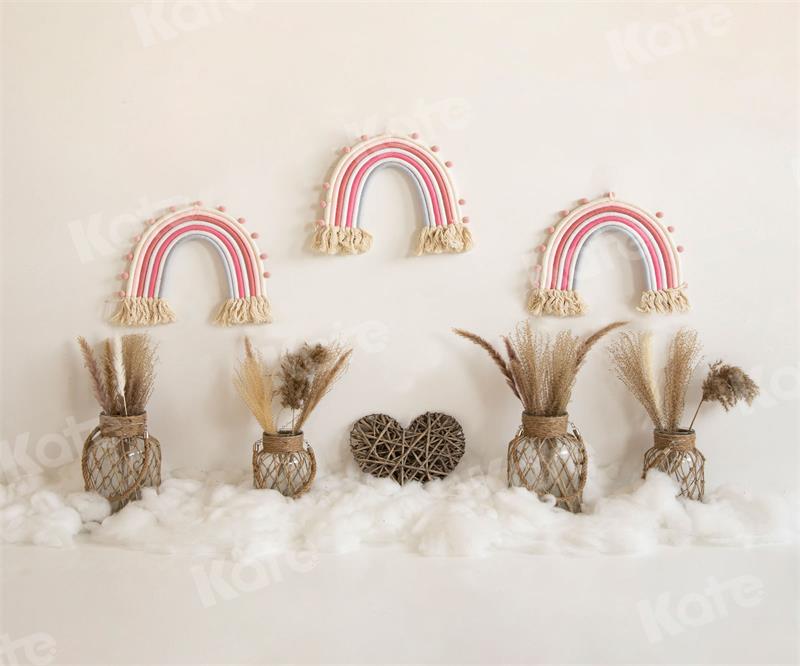 Kate Autumn Backdrop Boho Rainbow Birthday for Photography - Kate Backdrop AU