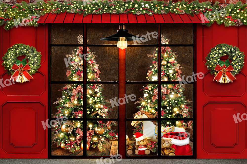 Kate Christmas Backdrop Shop Window Trojan Designed by Chain Photography - Kate Backdrop AU