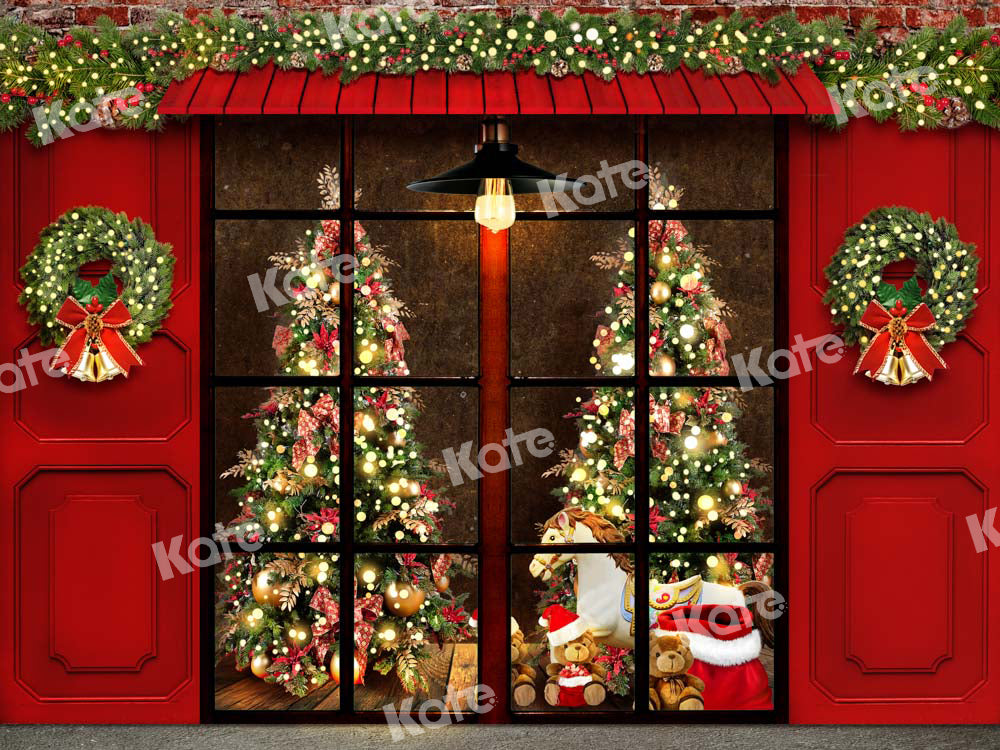 Kate Christmas Backdrop Shop Window Trojan Designed by Chain Photography - Kate Backdrop AU