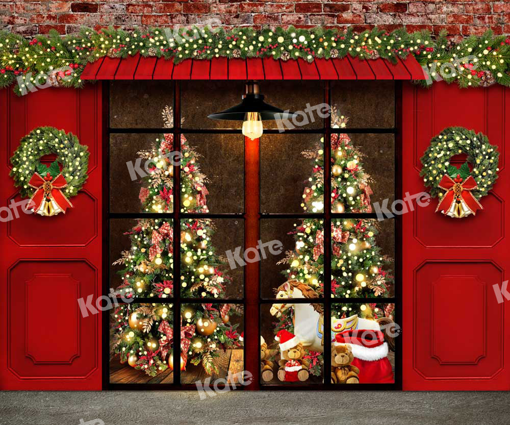 Kate Christmas Backdrop Shop Window Trojan Designed by Chain Photography - Kate Backdrop AU