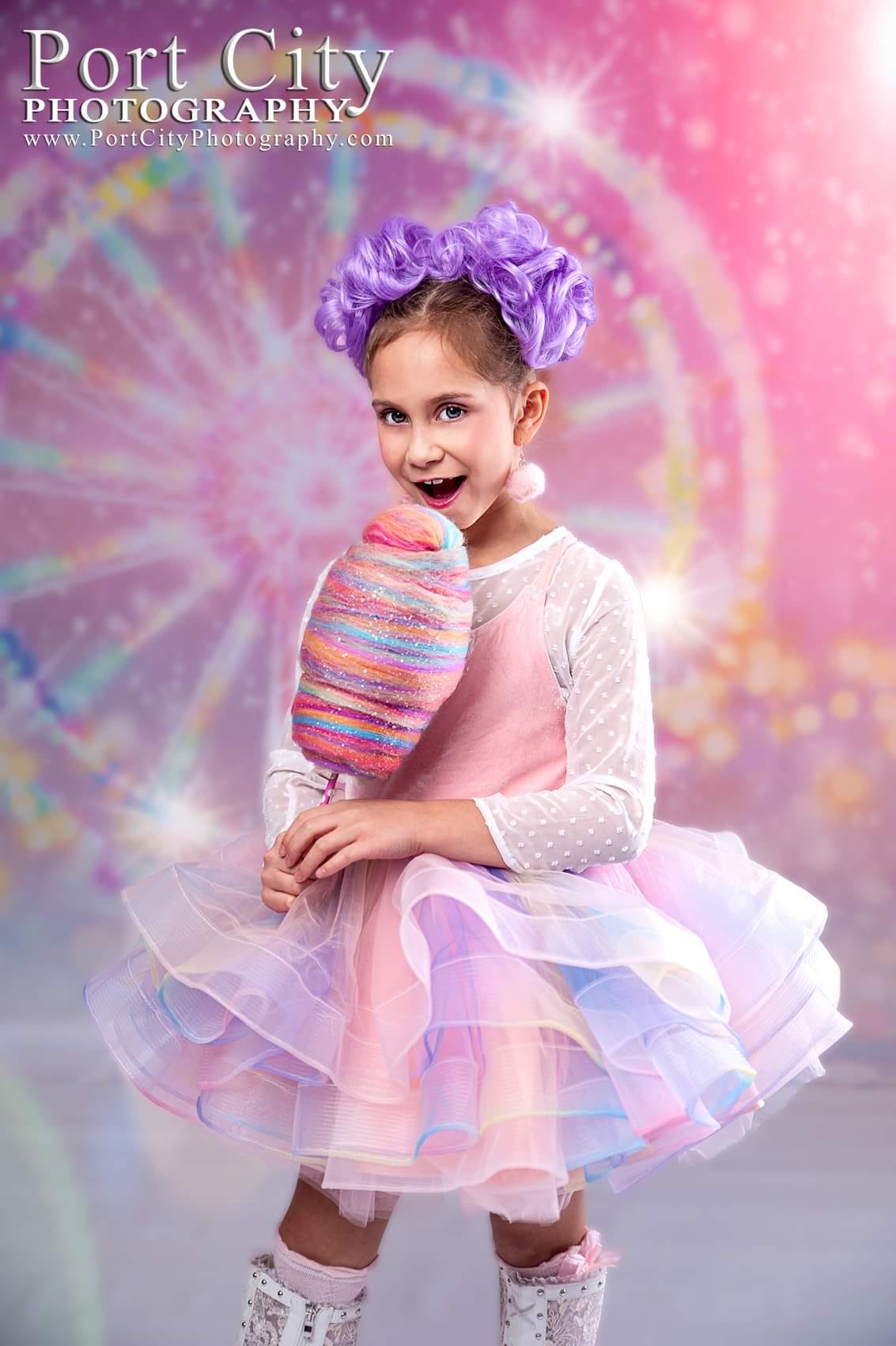 Kate Ferris Wheel Backdrop Pink Dream Bokeh Designed by GQ - Kate Backdrop AU