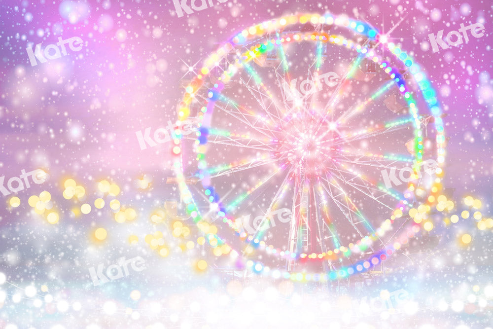 Kate Ferris Wheel Backdrop Pink Dream Bokeh Designed by GQ - Kate Backdrop AU
