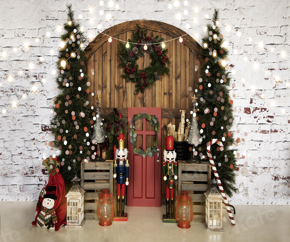 Kate Brick Wall Barn Door Backdrop for Photography - Kate Backdrop AU
