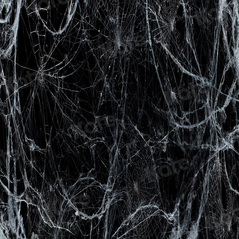 Kate Halloween Backdrop Retro Spider Web Black for Photography - Kate Backdrop AU