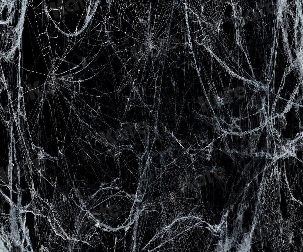 Kate Halloween Backdrop Retro Spider Web Black for Photography - Kate Backdrop AU