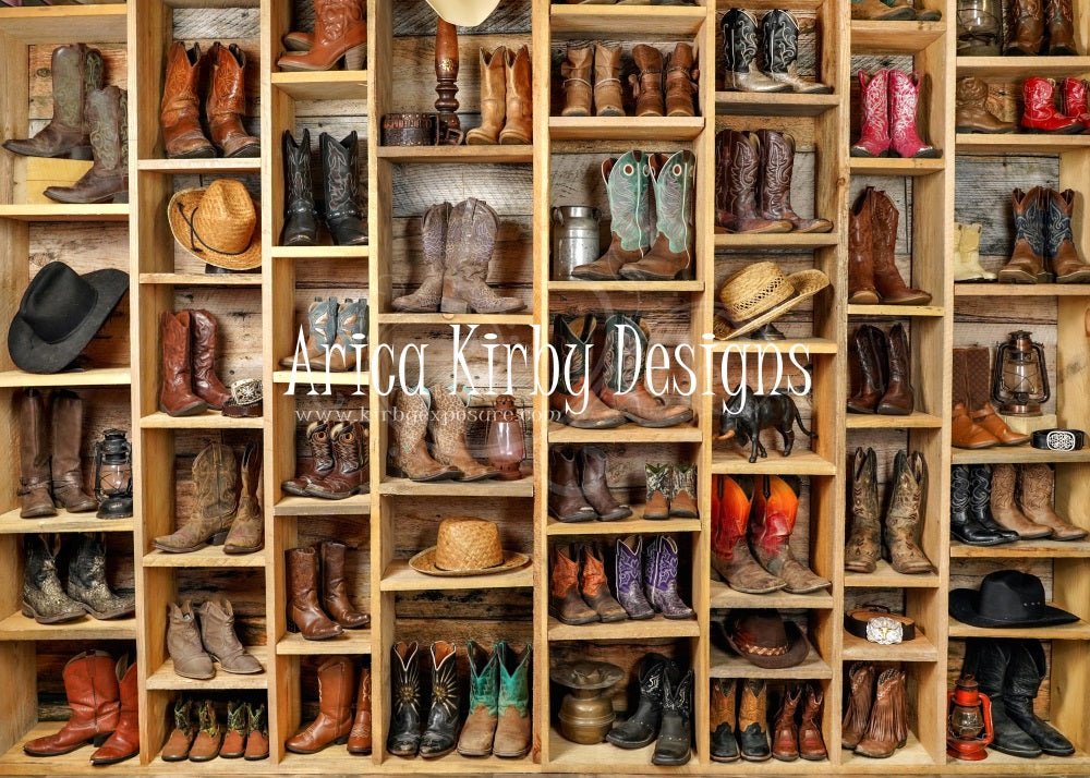 Kate Cowboy Boots Backdrop designed by Arica Kirby - Kate Backdrop AU
