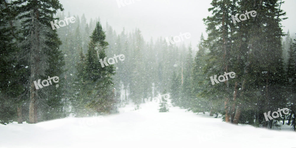 Kate Christmas Snow Forest Backdrop Designed by Kate Image - Kate Backdrop AU
