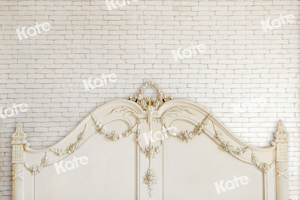 Kate Beige Headboard Backdrop Brick Wall Designed by Chain Photography - Kate Backdrop AU