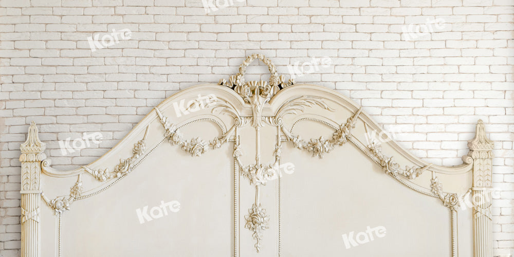 Kate Beige Headboard Backdrop Brick Wall Designed by Chain Photography - Kate Backdrop AU