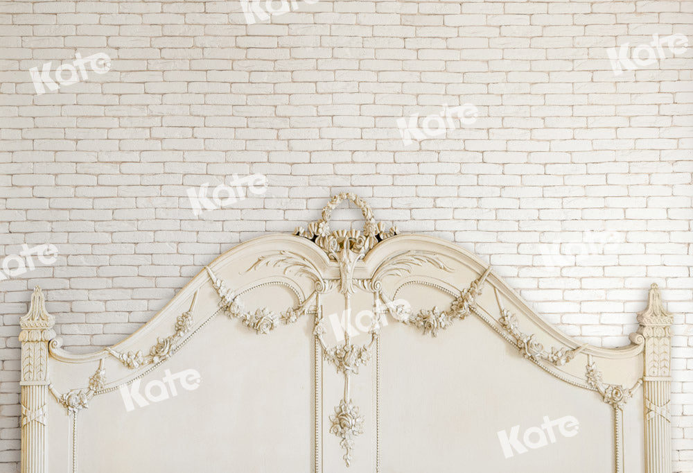 Kate Beige Headboard Backdrop Brick Wall Designed by Chain Photography - Kate Backdrop AU