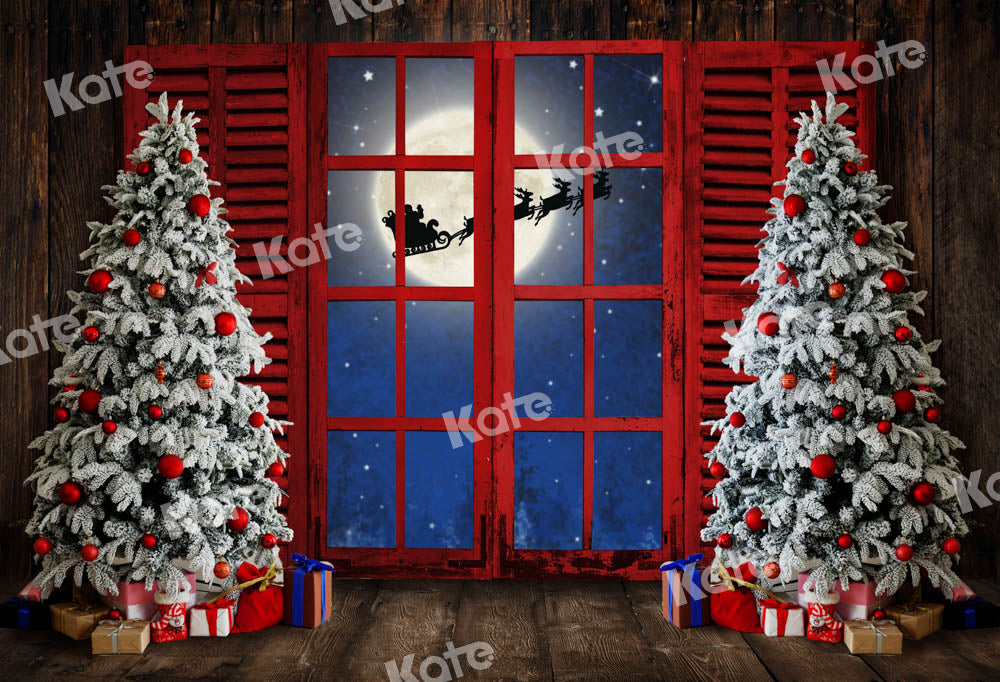 Kate Christmas Tree Backdrop Santa Claus Window Designed by Chain Photography - Kate Backdrop AU