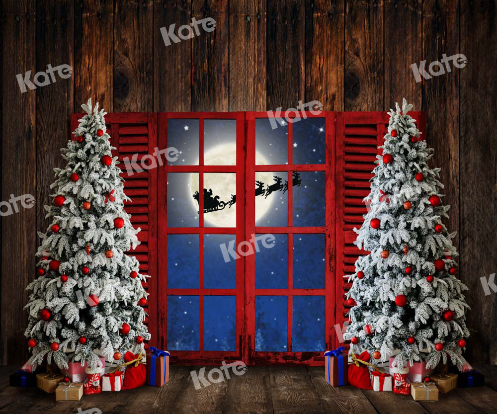 Kate Christmas Tree Backdrop Santa Claus Window Designed by Chain Photography - Kate Backdrop AU