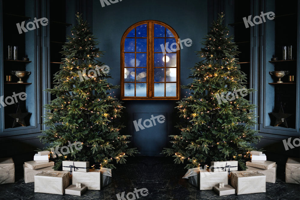 Kate Christmas Present Backdrop Tree Bokeh Window Designed by Chain Photography - Kate Backdrop AU