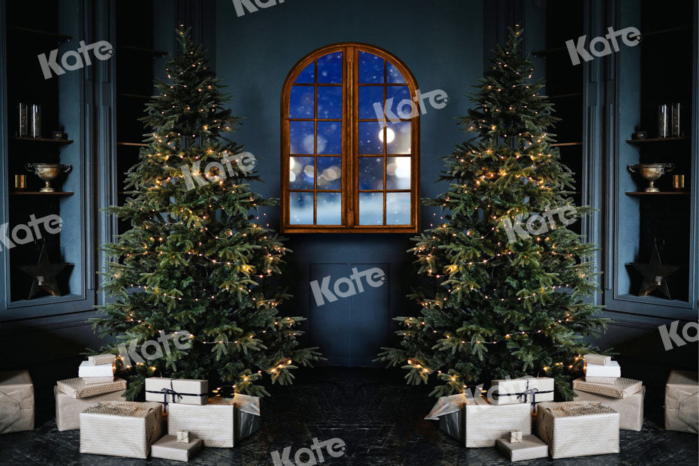 Kate Christmas Present Backdrop Tree Bokeh Window Designed by Chain Photography - Kate Backdrop AU