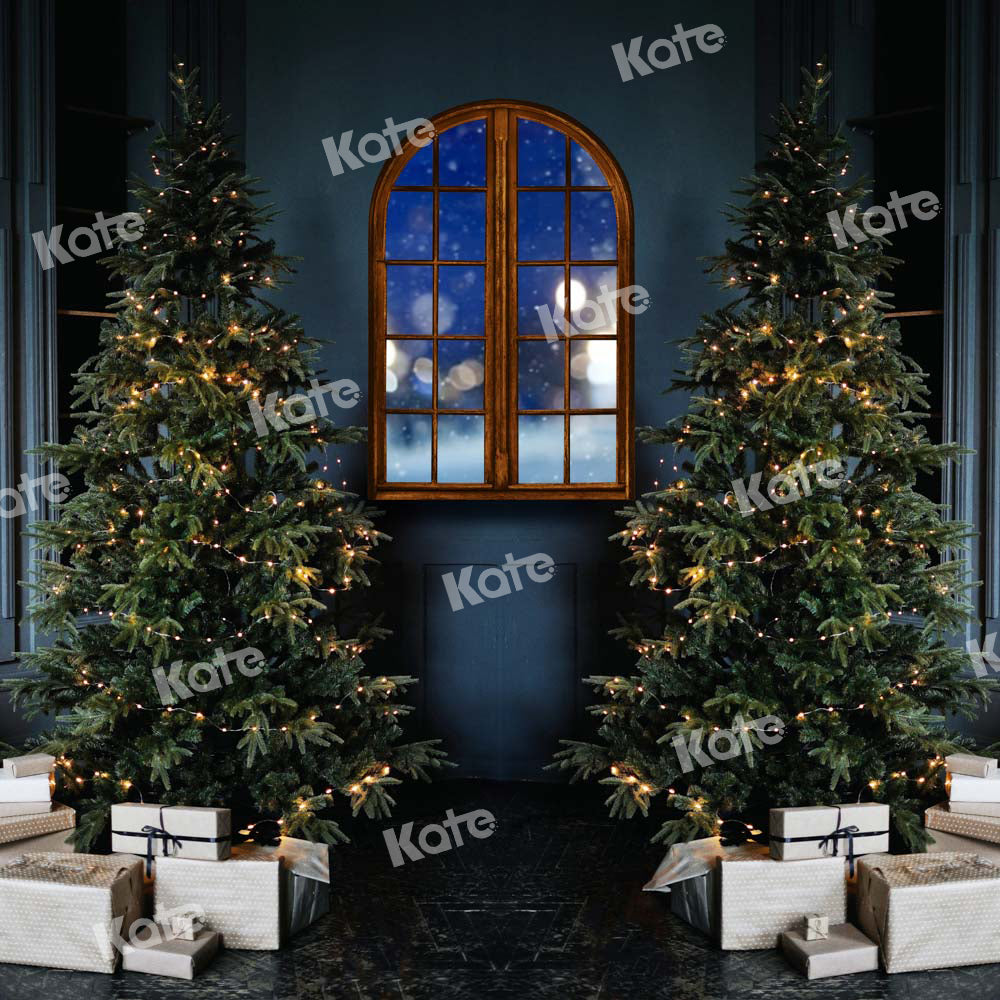 Kate Christmas Present Backdrop Tree Bokeh Window Designed by Chain Photography - Kate Backdrop AU
