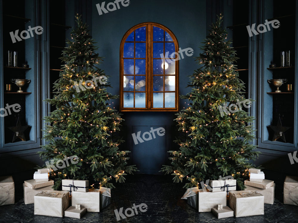 Kate Christmas Present Backdrop Tree Bokeh Window Designed by Chain Photography - Kate Backdrop AU