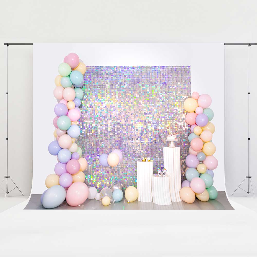 Kate Dream Color Balloon Backdrop Party Cake Smash Purple Designed by Emetselch - Kate Backdrop AU