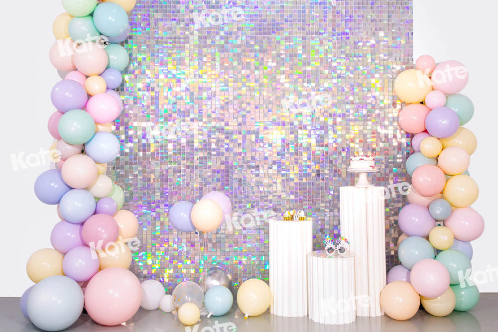 Kate Dream Color Balloon Backdrop Party Cake Smash Purple Designed by Emetselch - Kate Backdrop AU