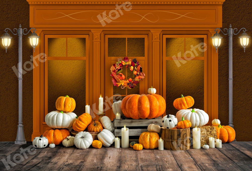 Kate Autumn Pumpkin Backdrop Corner Store Designed by Emetselch - Kate Backdrop AU