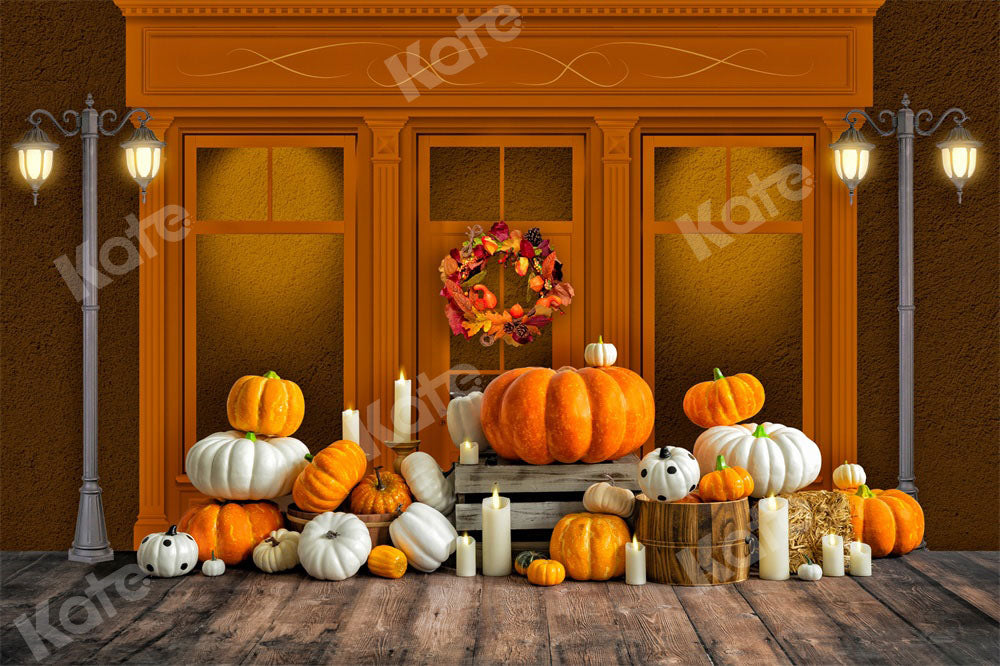 Kate Autumn Pumpkin Backdrop Corner Store Designed by Emetselch - Kate Backdrop AU