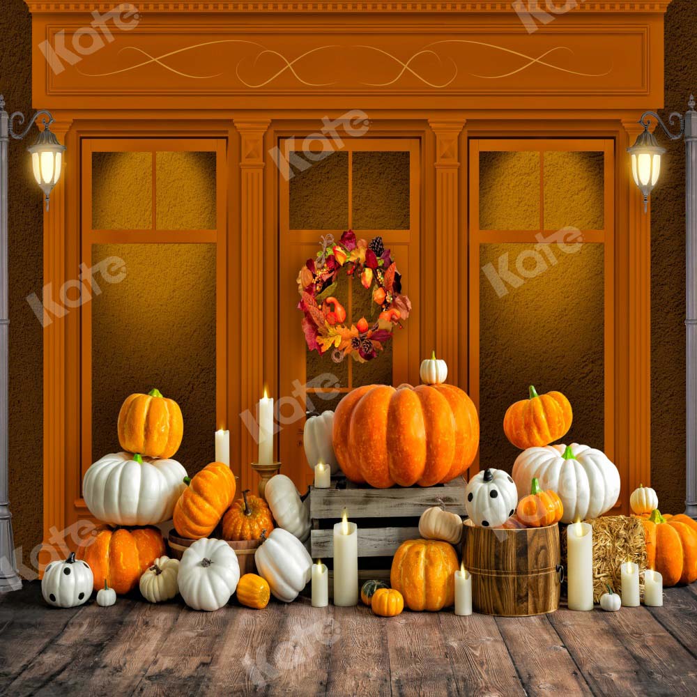 Kate Autumn Pumpkin Backdrop Corner Store Designed by Emetselch - Kate Backdrop AU
